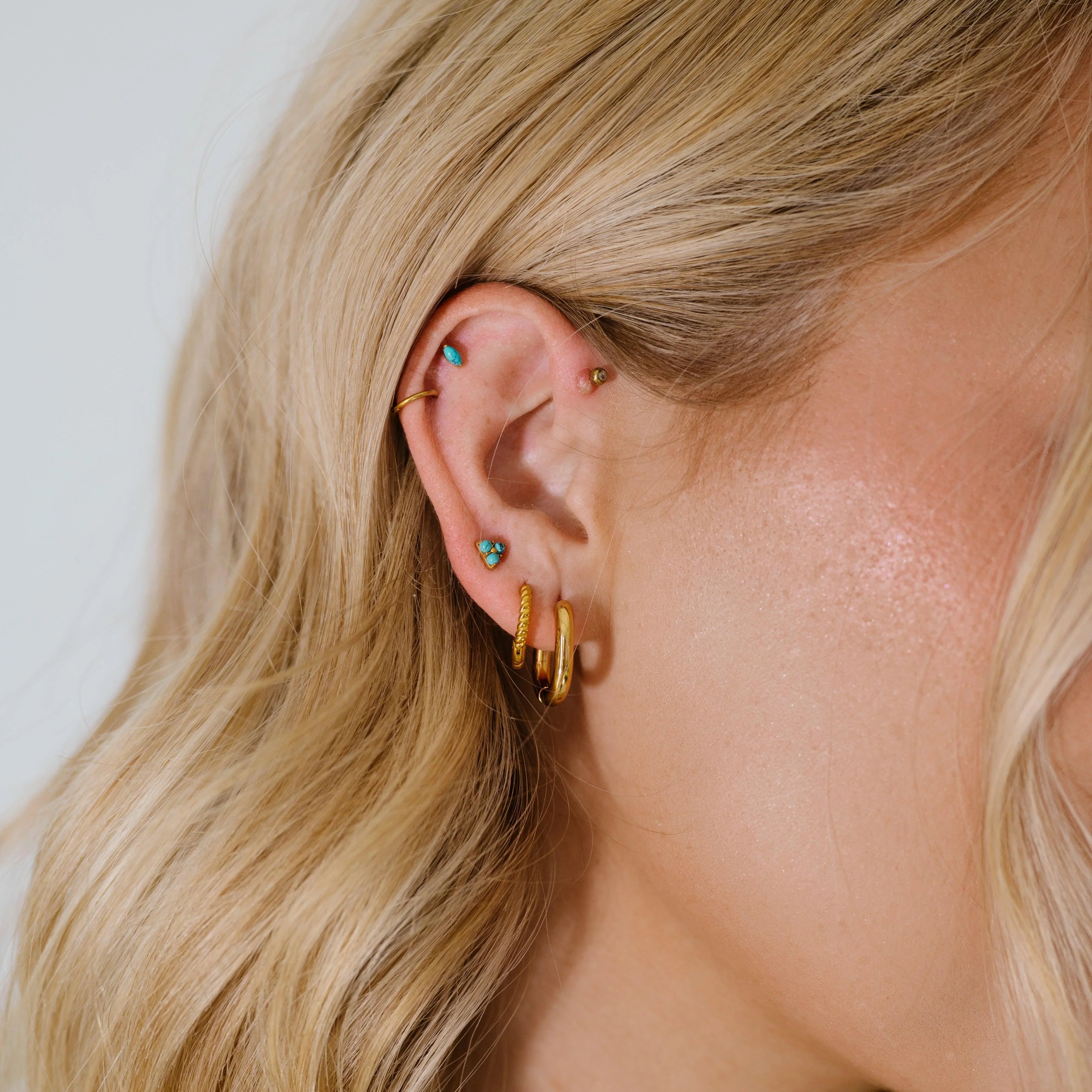 Blue Skies Marquise Flat Back Stud