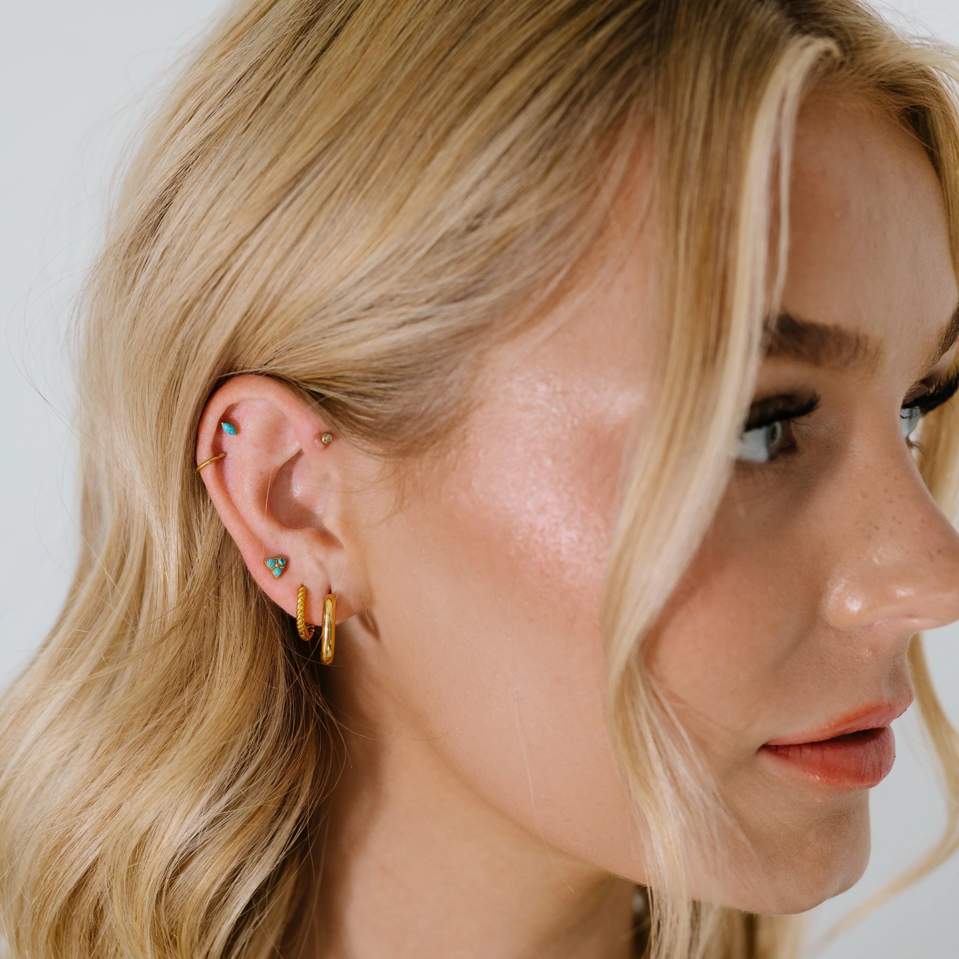 Blue Skies Marquise Flat Back Stud