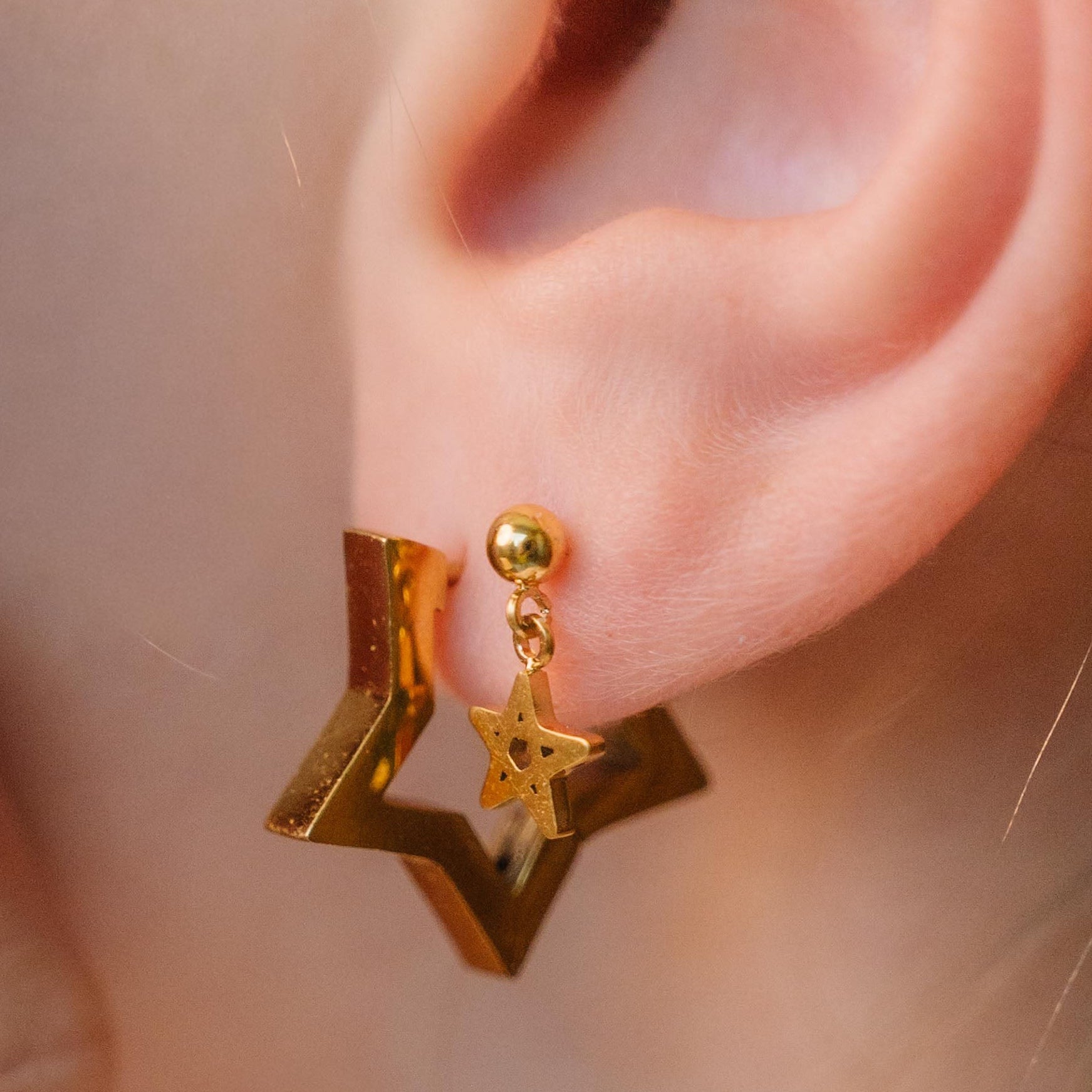 Doodle Star Flat Back Stud