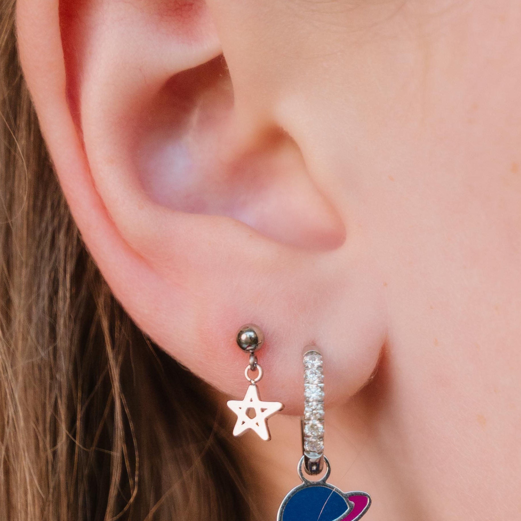 Doodle Star Flat Back Stud