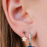 Ringed Planet Enamel Hoop Charm