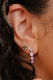 Pink Princess Enamel Flat Back Stud