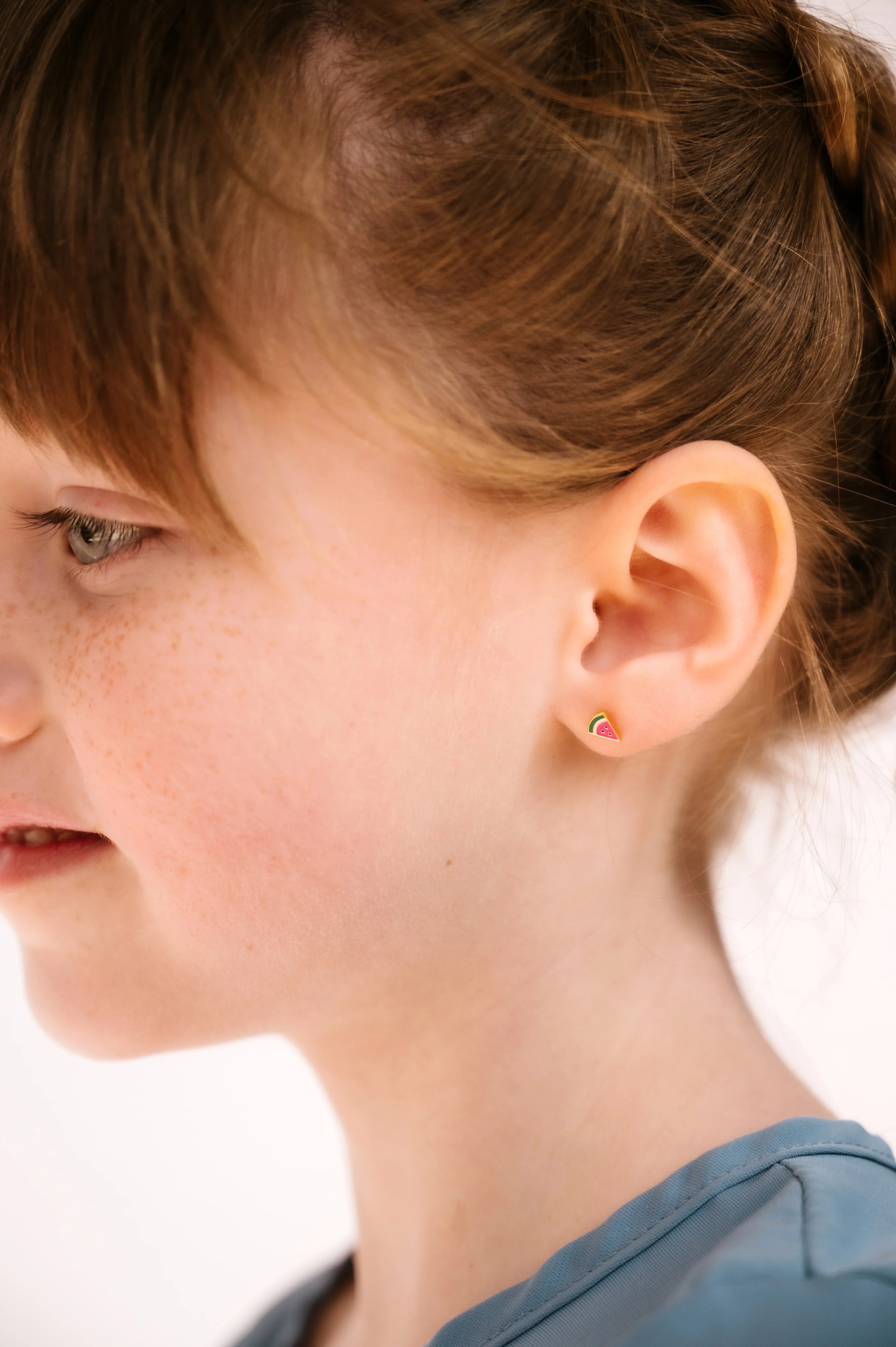 Watermelon Slice Enamel Flat Back Stud