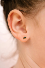 Blueberry Bunch Enamel Flat Back Stud