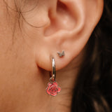 Full Bloom Rose Hoop Charm