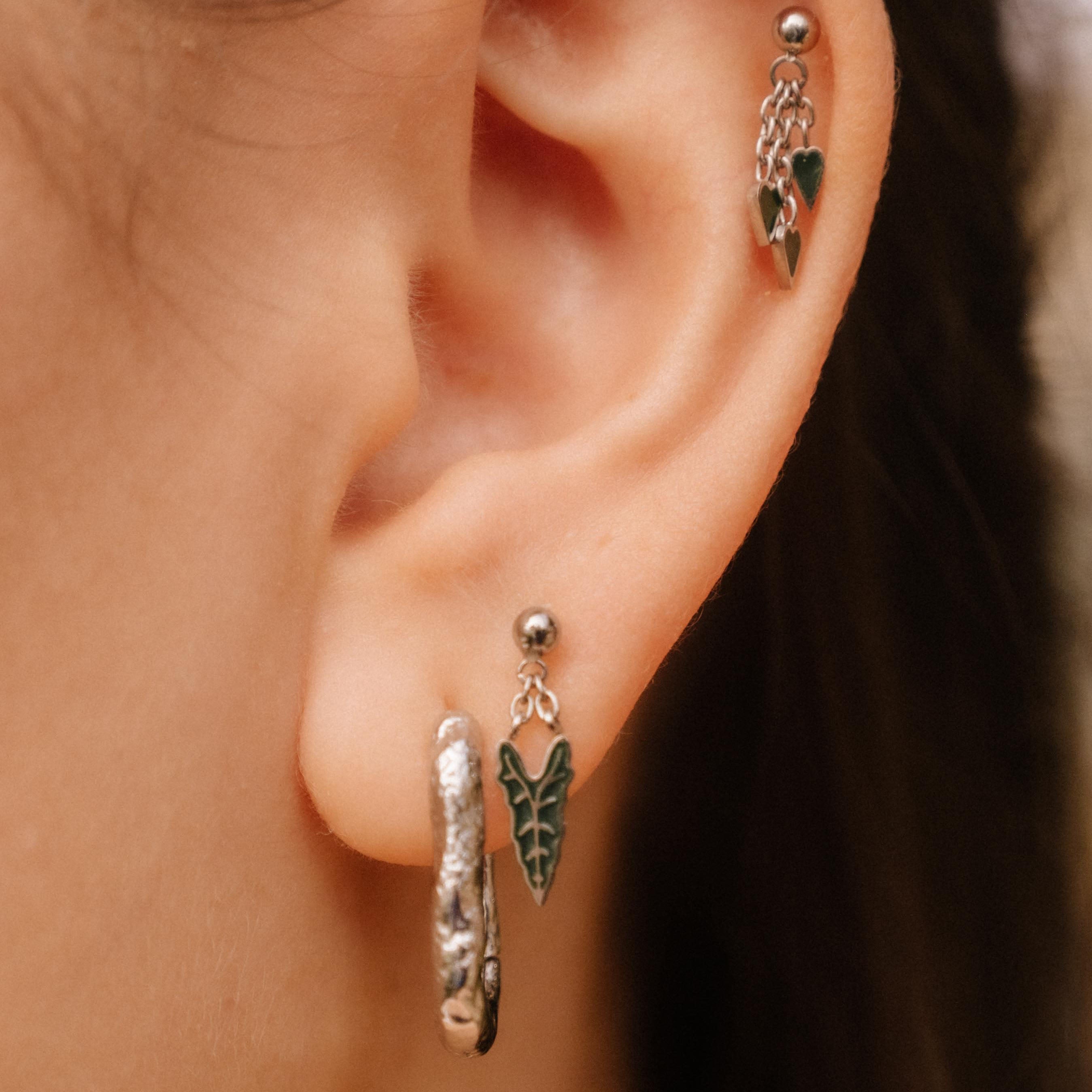Alocasia Dangle Flat Back Stud