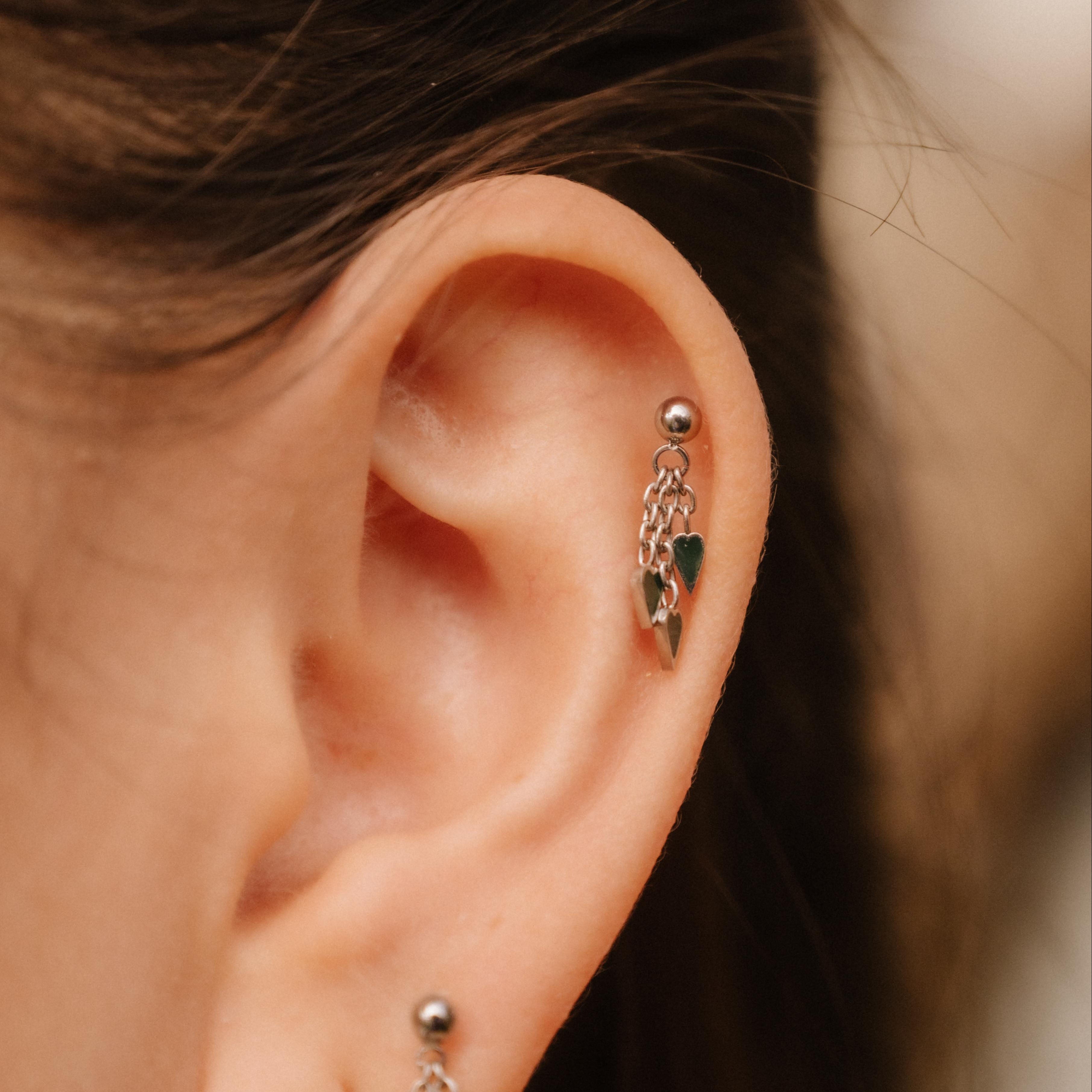 Pothos Enamel Flat Back Stud