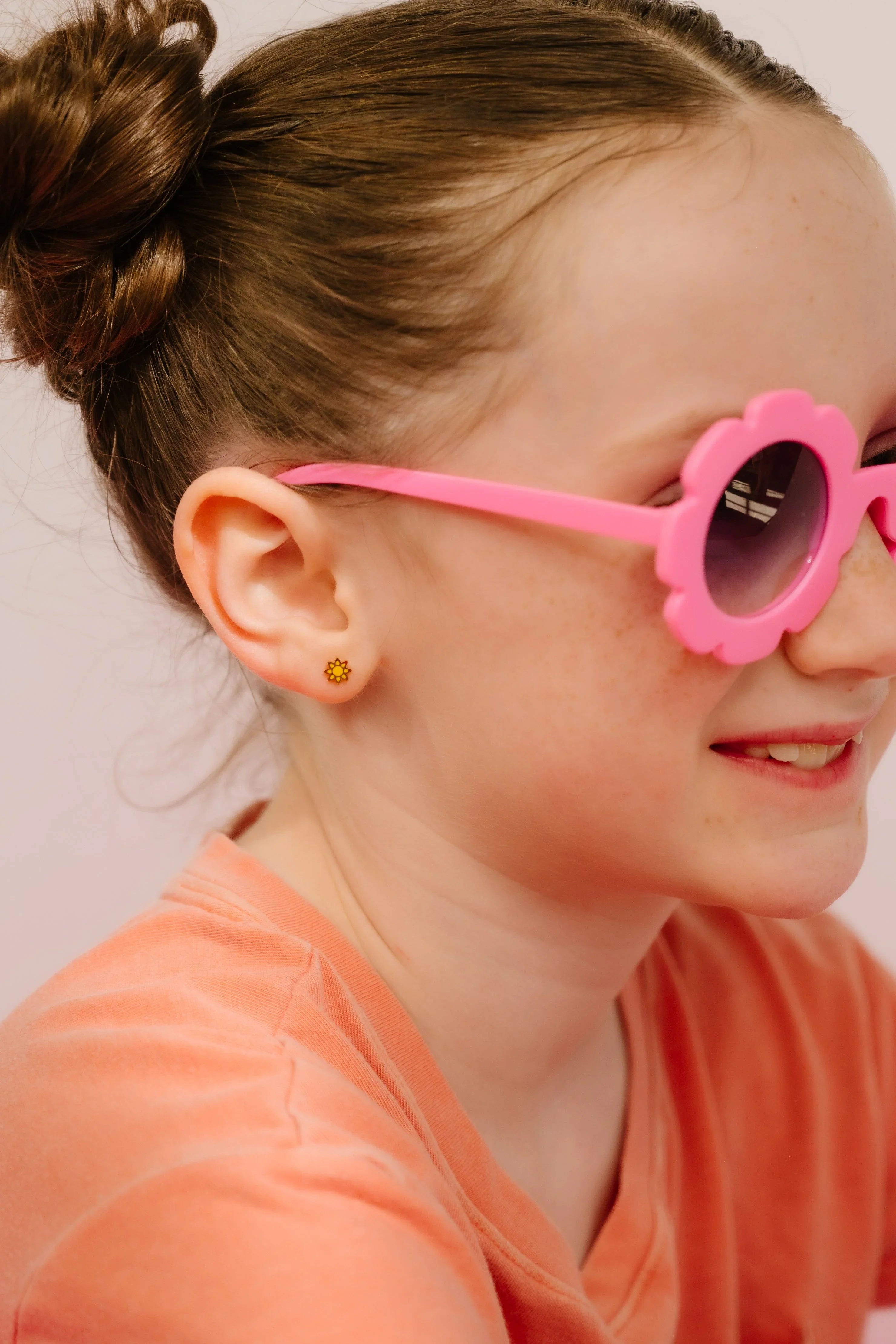 Sun Enamel Flat Back Stud