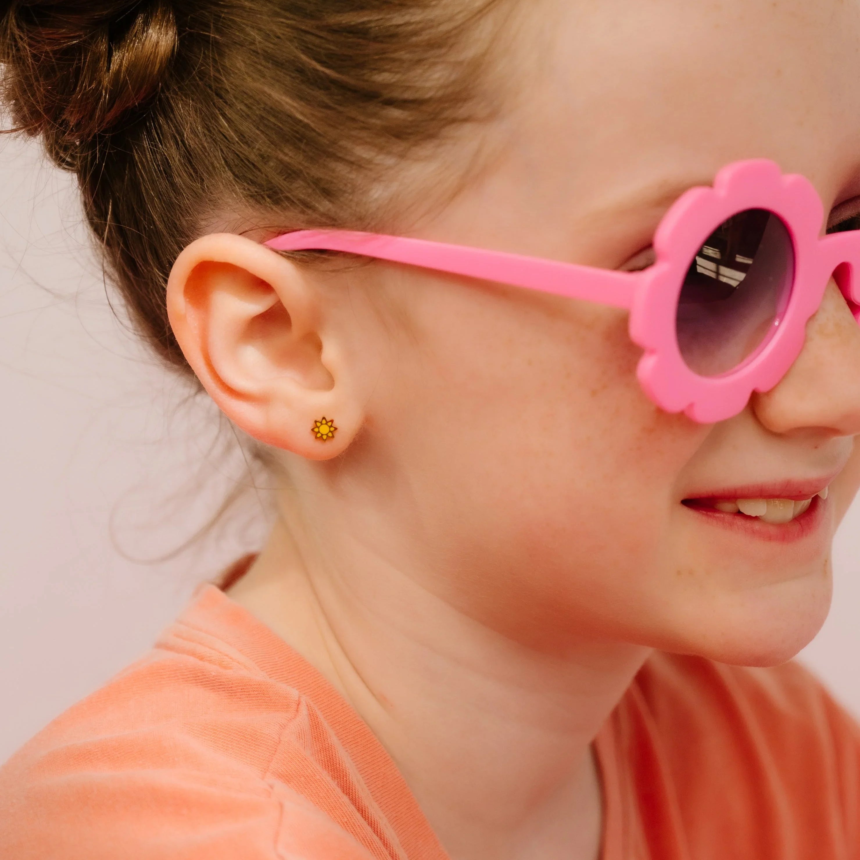 Sun Enamel Flat Back Stud