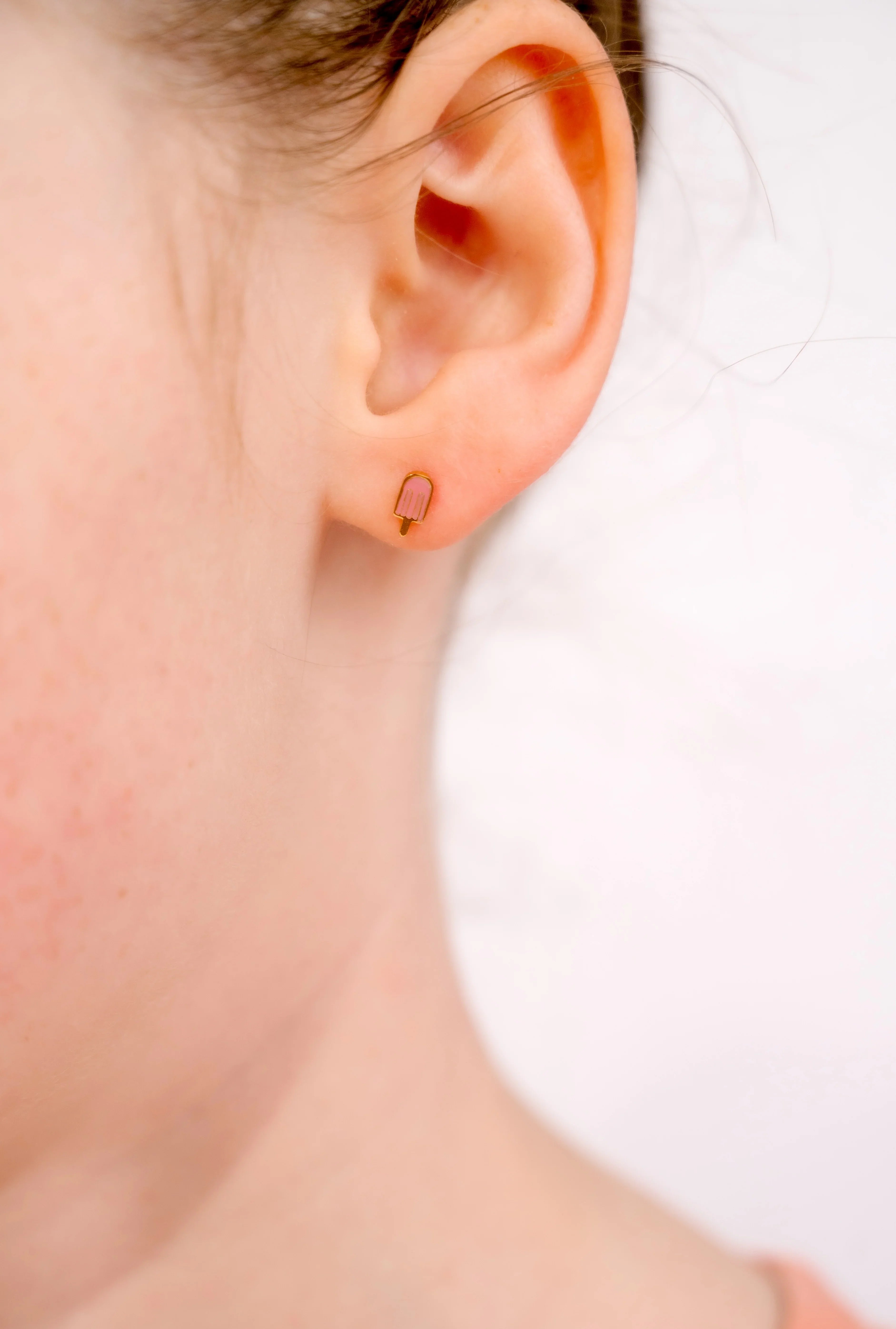 Popsicle Enamel Flat Back Stud