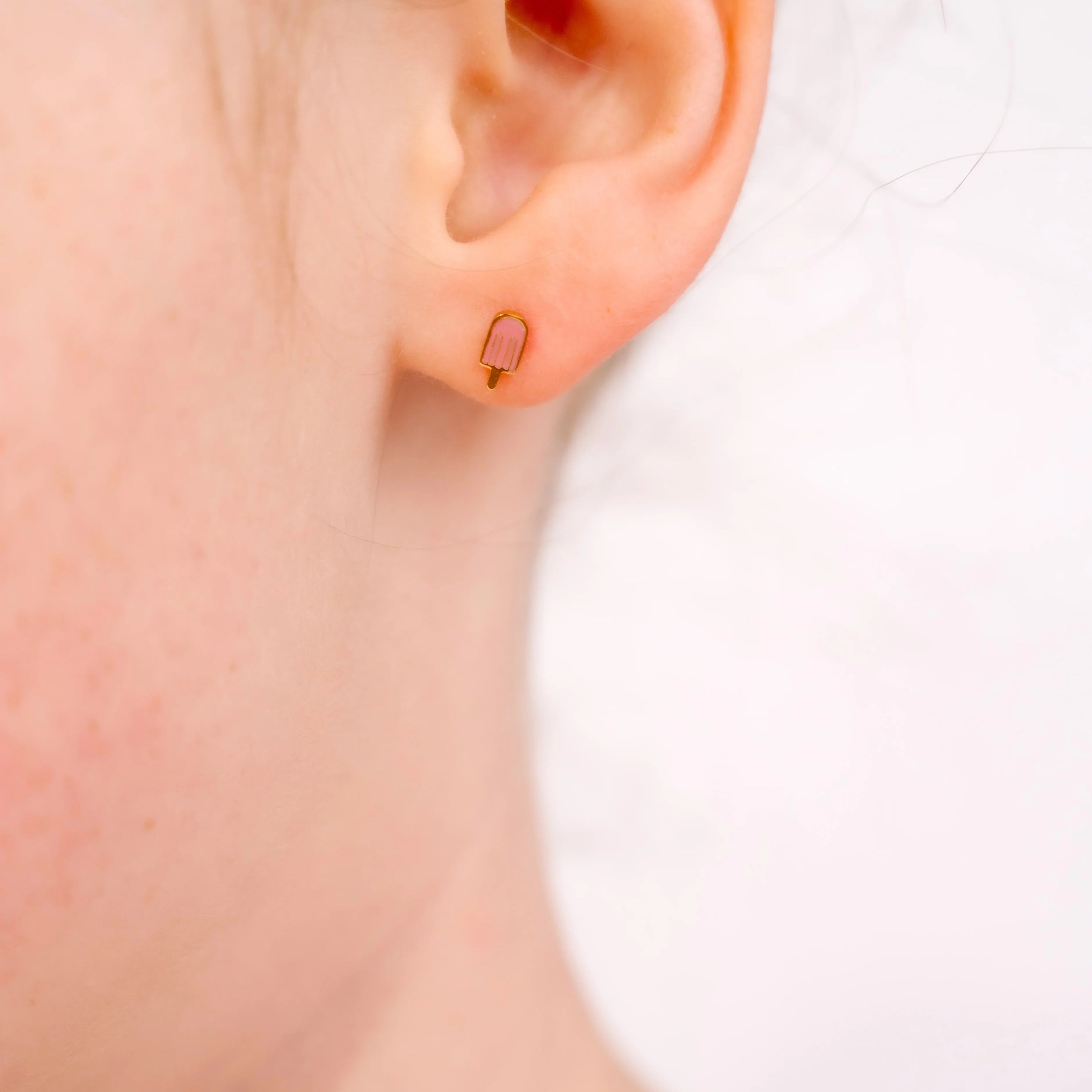 Popsicle Enamel Flat Back Stud