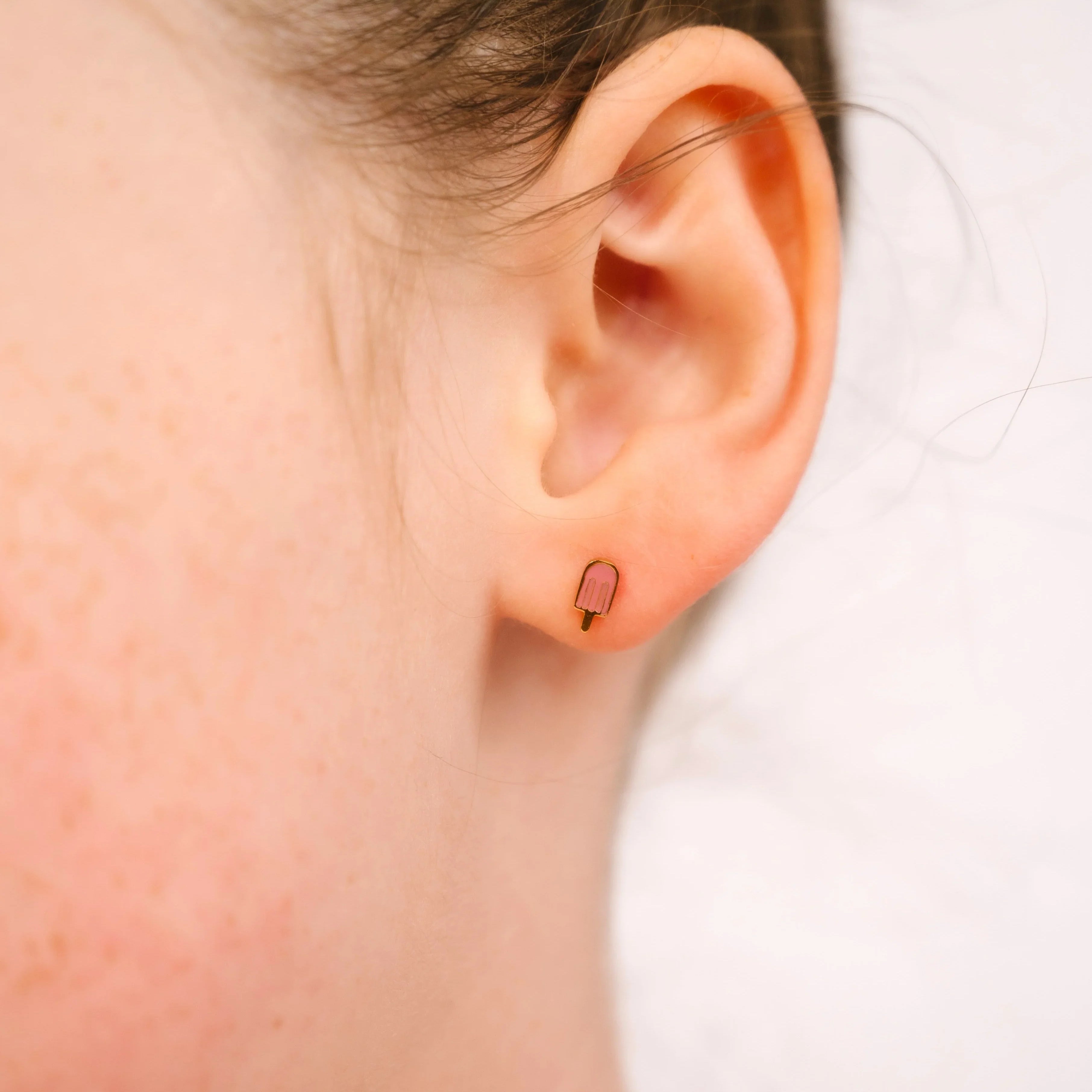 Popsicle Enamel Flat Back Stud