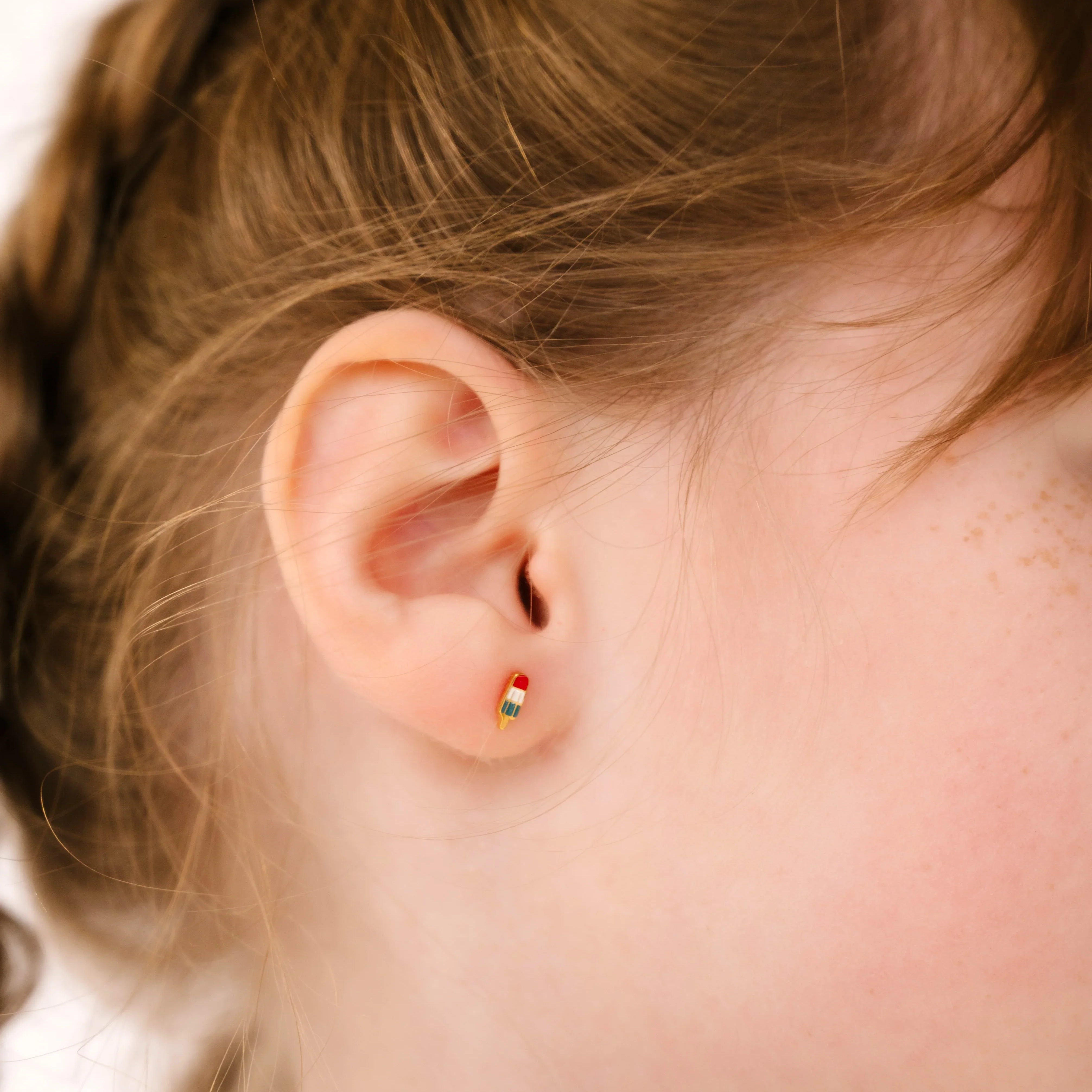 Rocket Pop Enamel Flat Back Stud