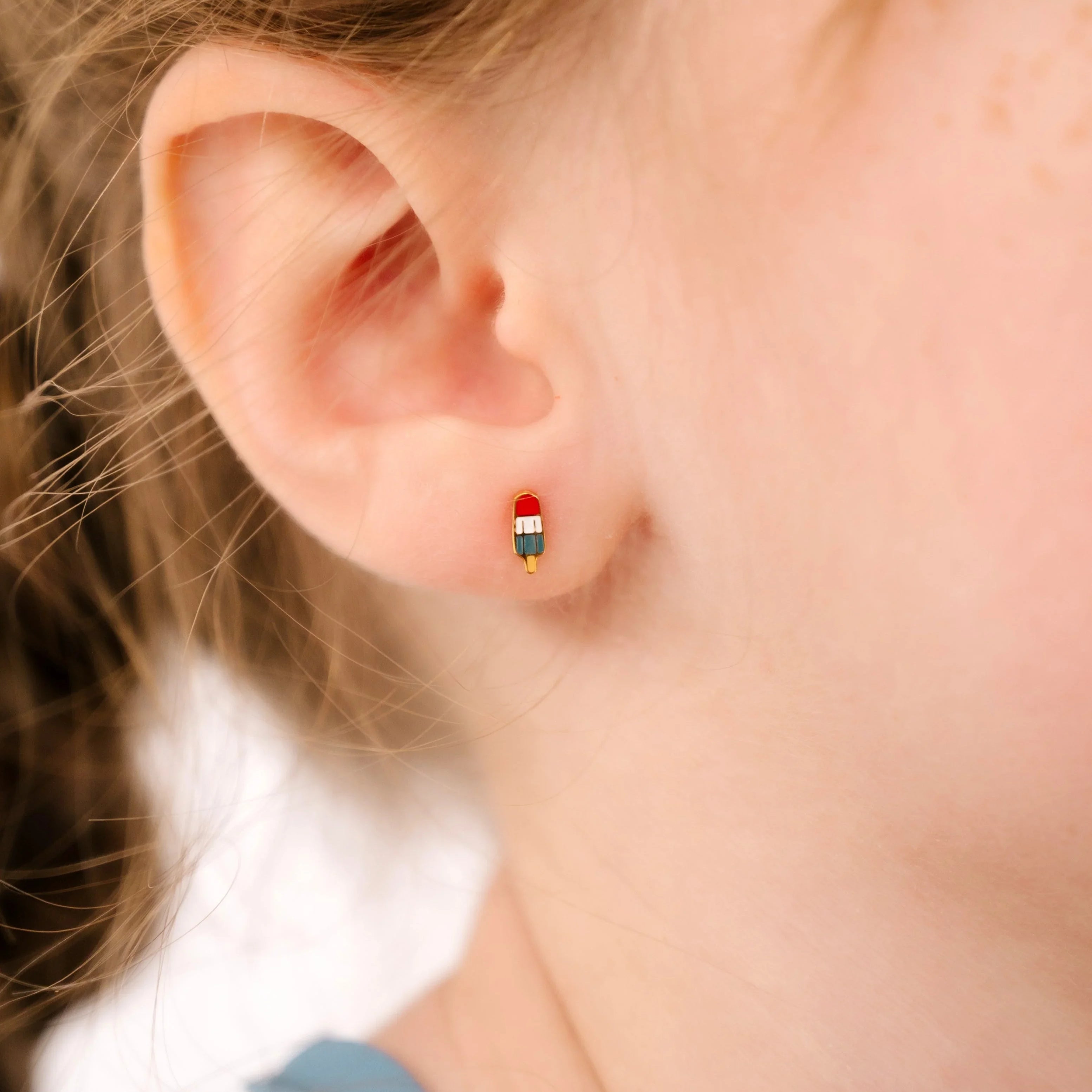 Rocket Pop Enamel Flat Back Stud