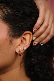 Candy Heart Flat Back Stud - Green