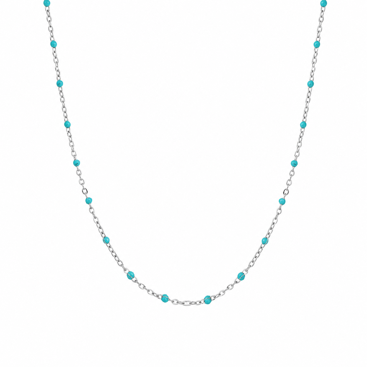Blue Skies Enamel Dotted Necklace