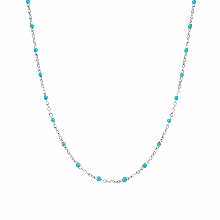 Blue Skies Enamel Dotted Necklace
