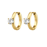 Engagement Ring Titanium Hoops