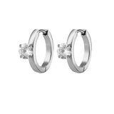 Engagement Ring Titanium Hoops