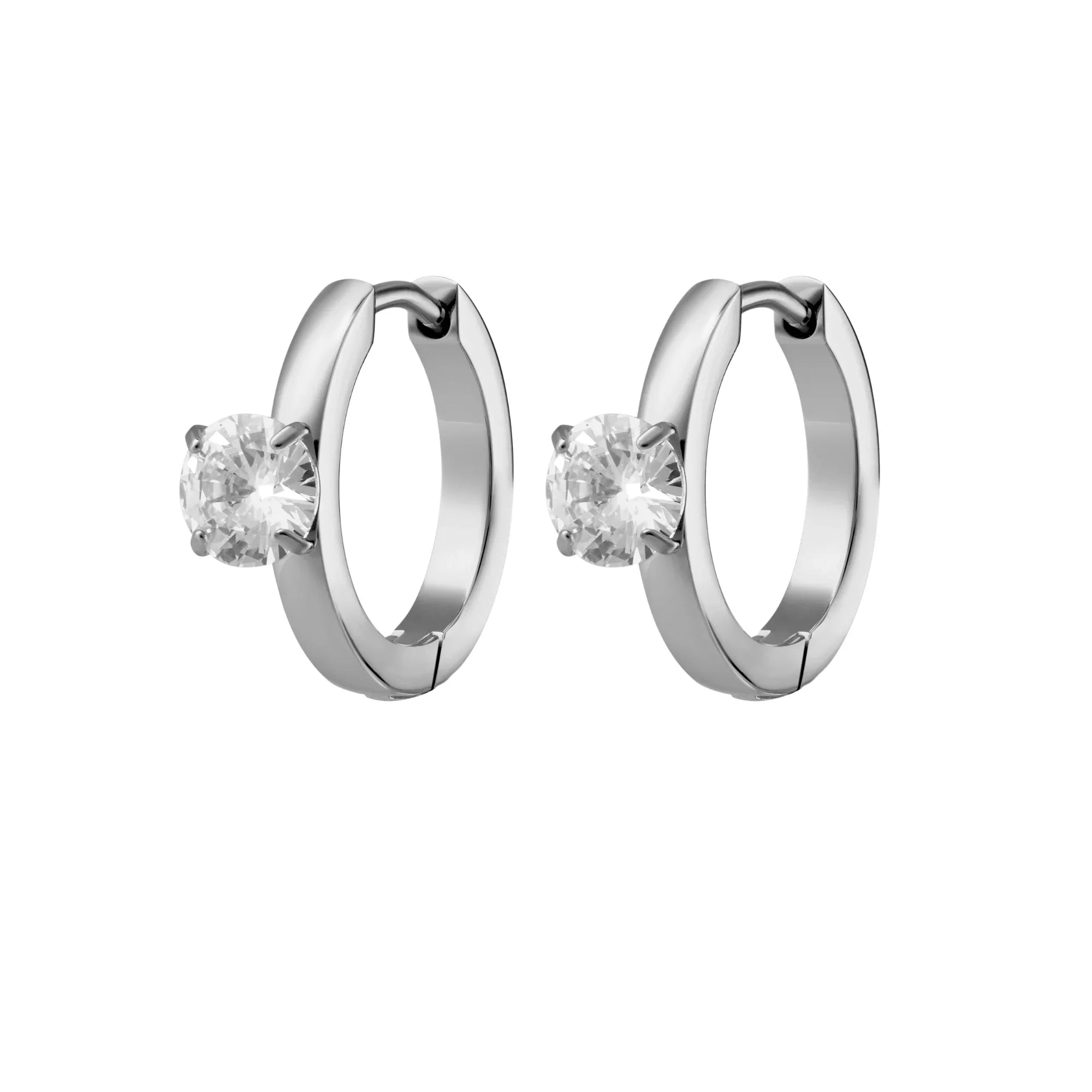 Engagement Ring Titanium Hoops