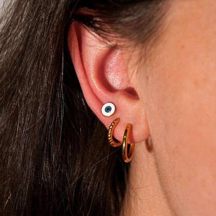 Eyeball Enamel Flat Back Stud