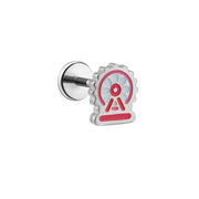 Ferris Wheel Enamel Flat Back Stud