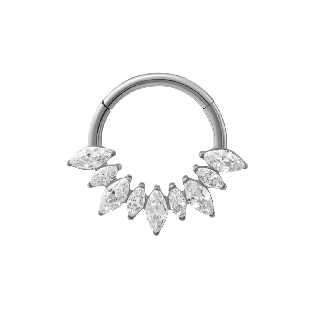Crystalline Marquise Daith Hoop