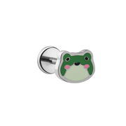 Kawaii Frog Enamel Flat Back Stud