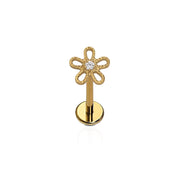 Frosted Daisy Flat Back Stud