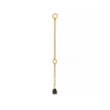 Gem Drop Flat Back Stud Connector Chain - Onyx