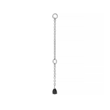 Gem Drop Flat Back Stud Connector Chain - Onyx