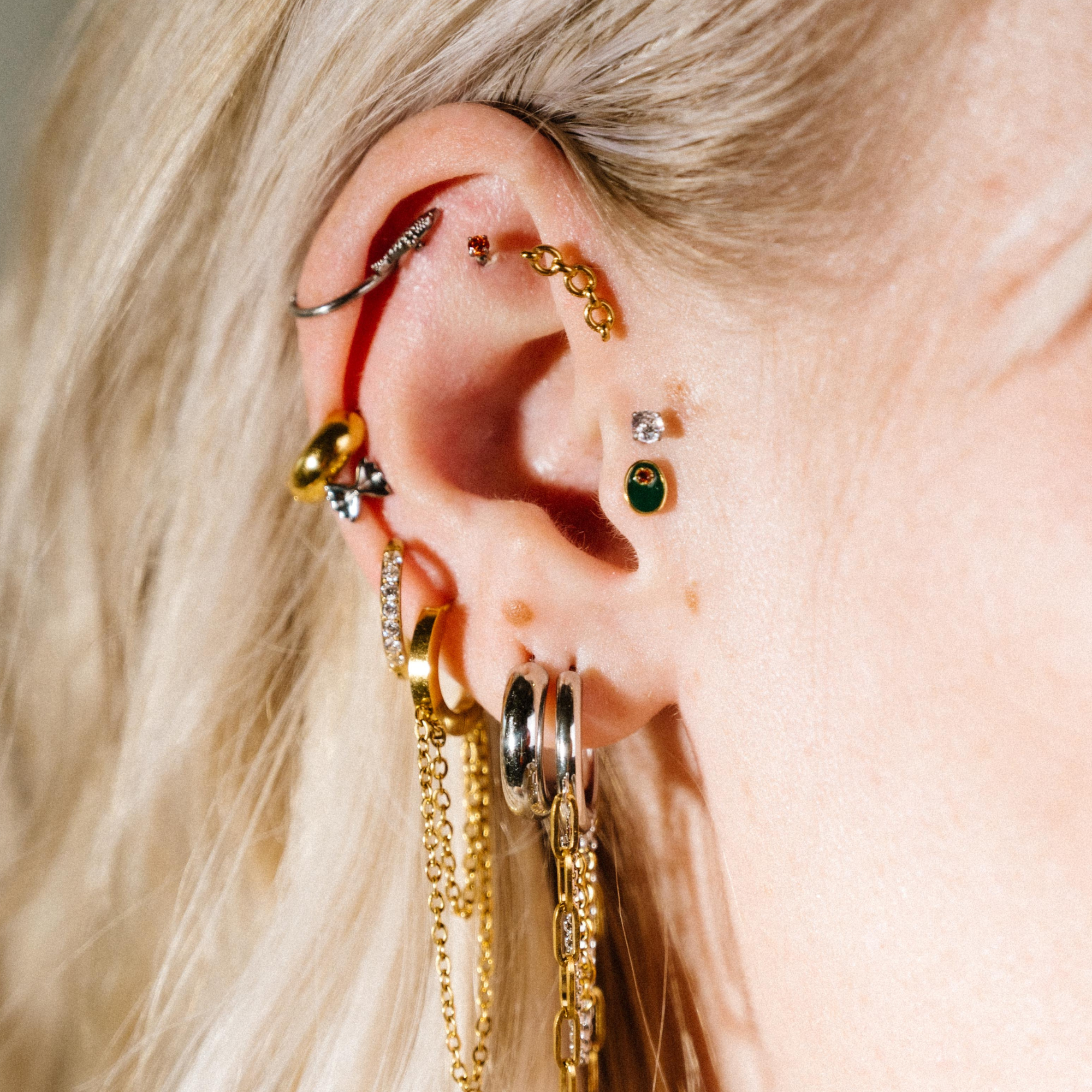 Olive Flat Back Stud