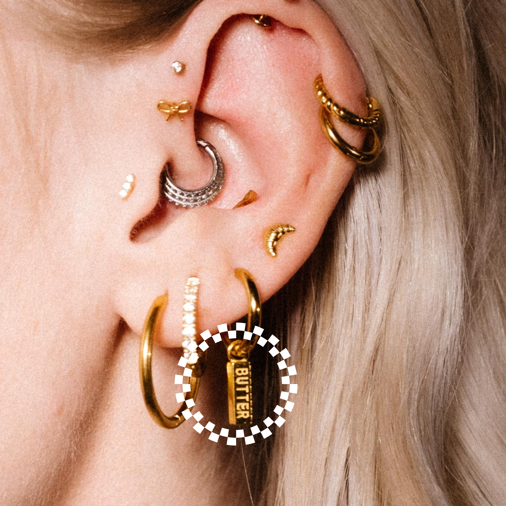 Butter Hoop Charm