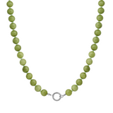 Candy Beaded Charm Necklace - Green Apple