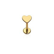Heart Flat Back Stud