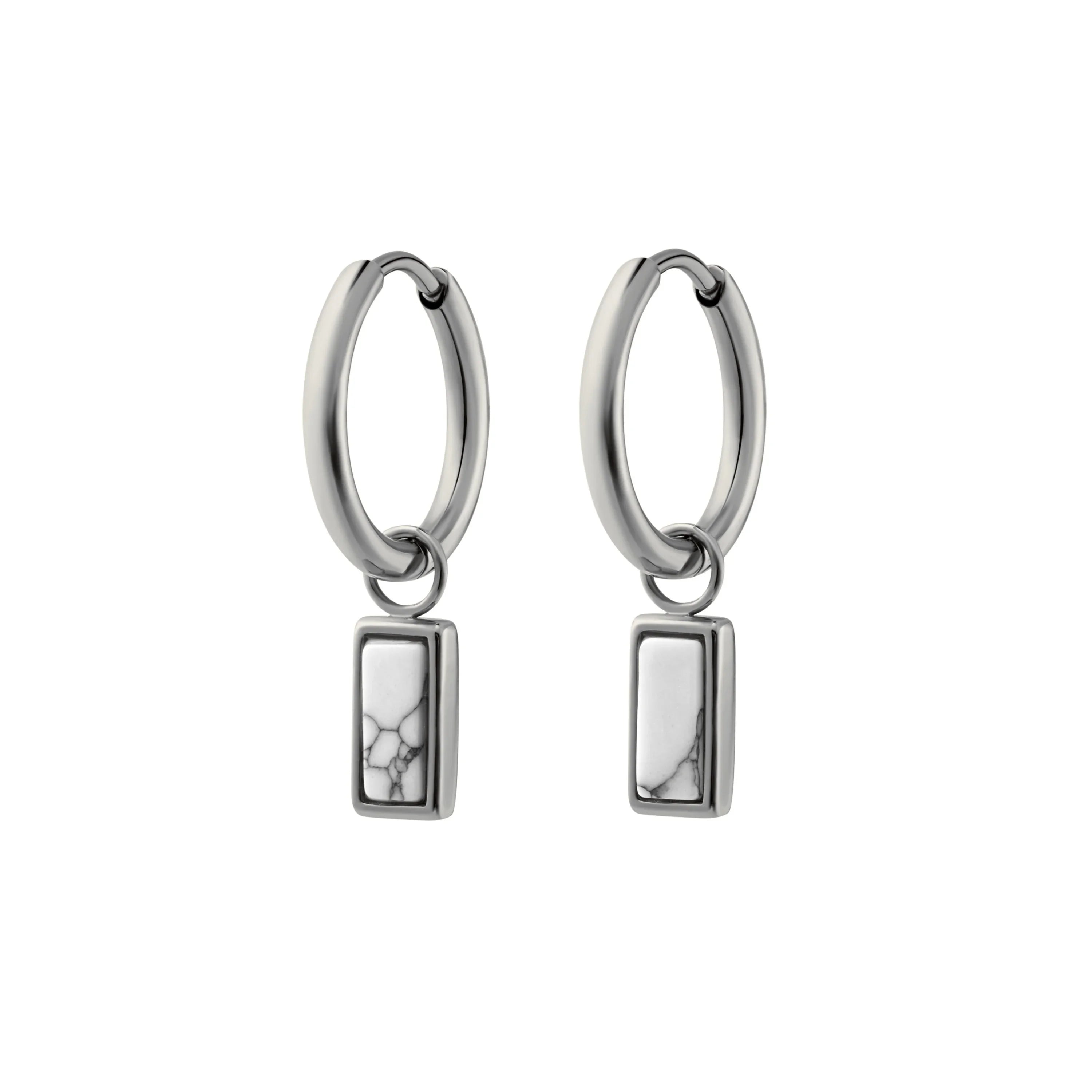 Salt Flat Howlite Hoops