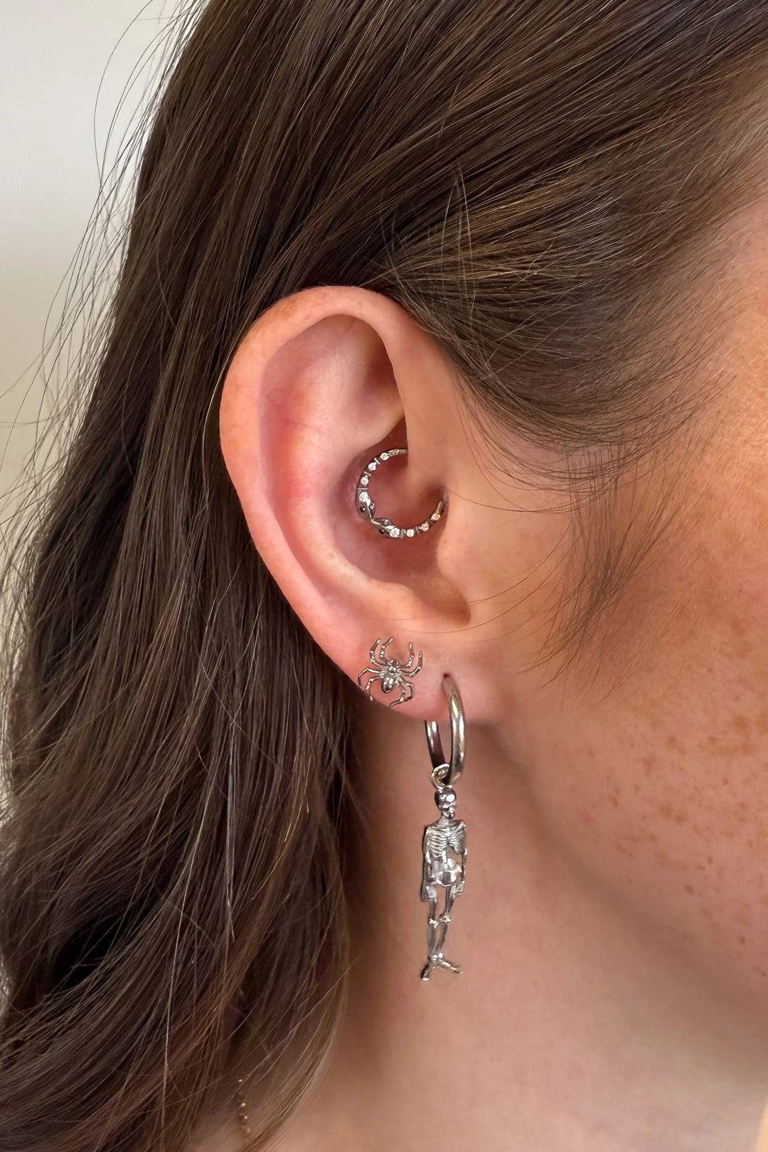 Dance Macabre Skeleton Hoop Charm