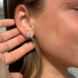 Blue Lagoon Titanium Celestial Hoops