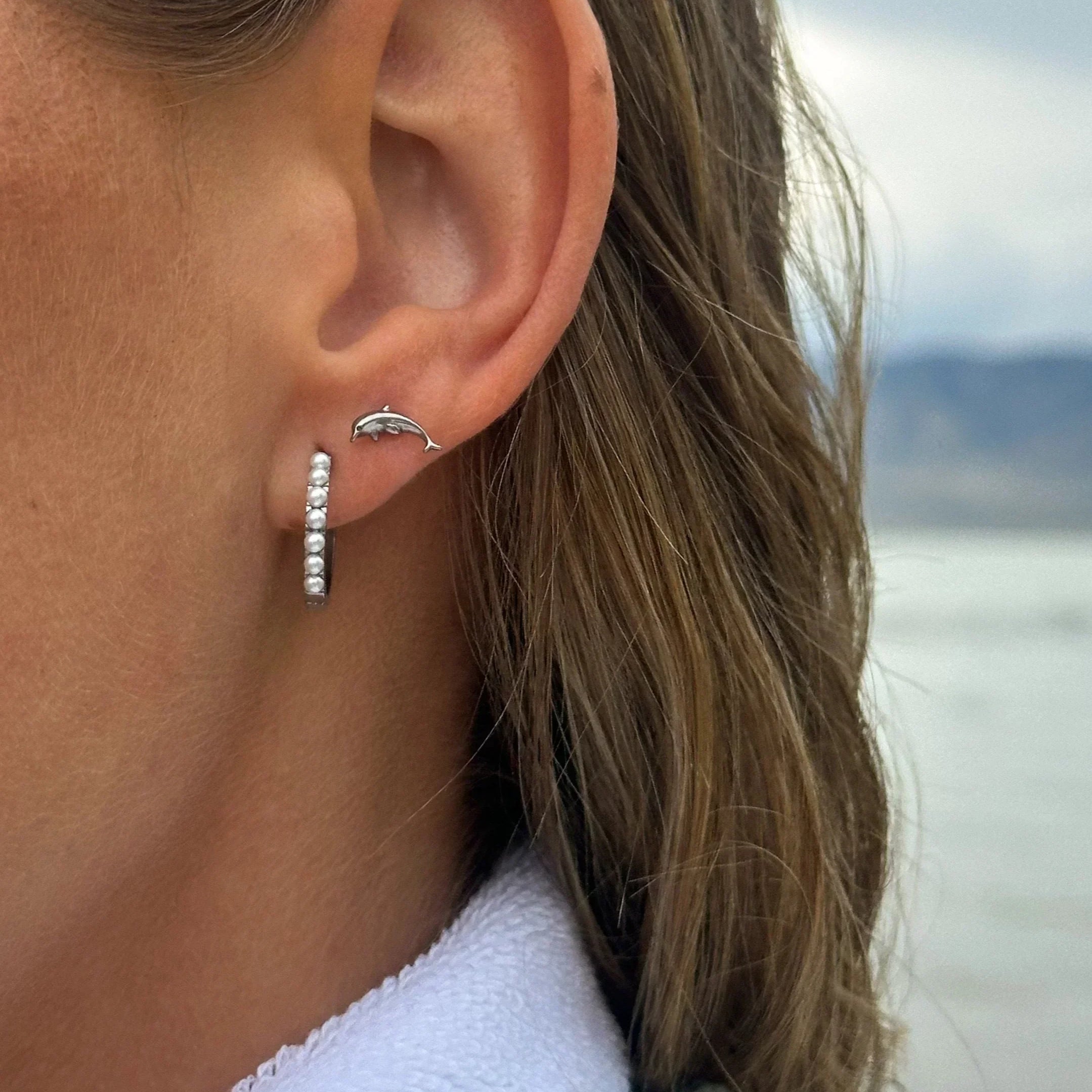 Dolphin Flat Back Stud