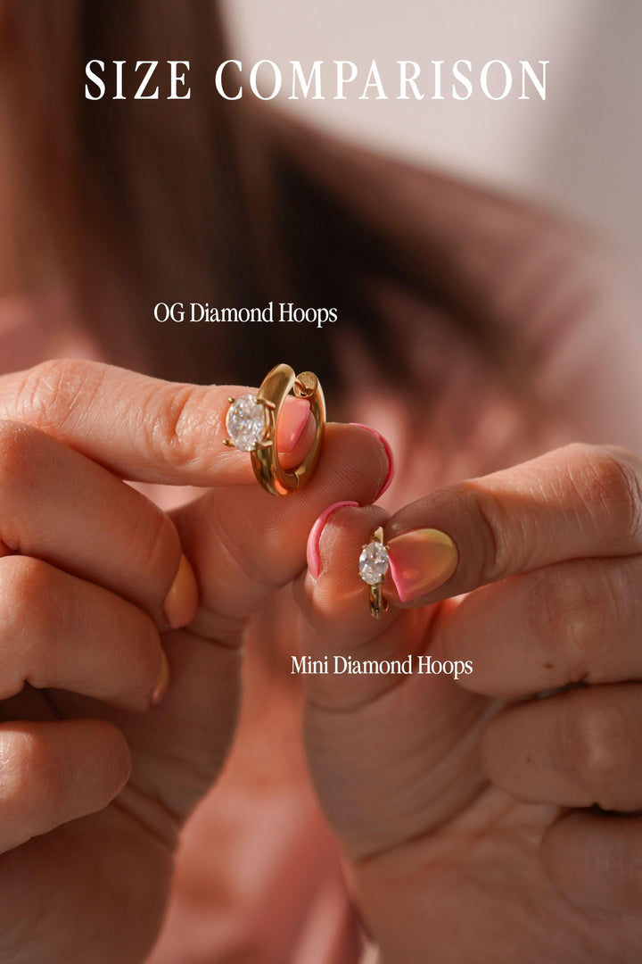 Mini Diamond Hoops