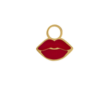 Kiss Enamel Hoop Charm