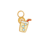 Lemonade Enamel Hoop Charm