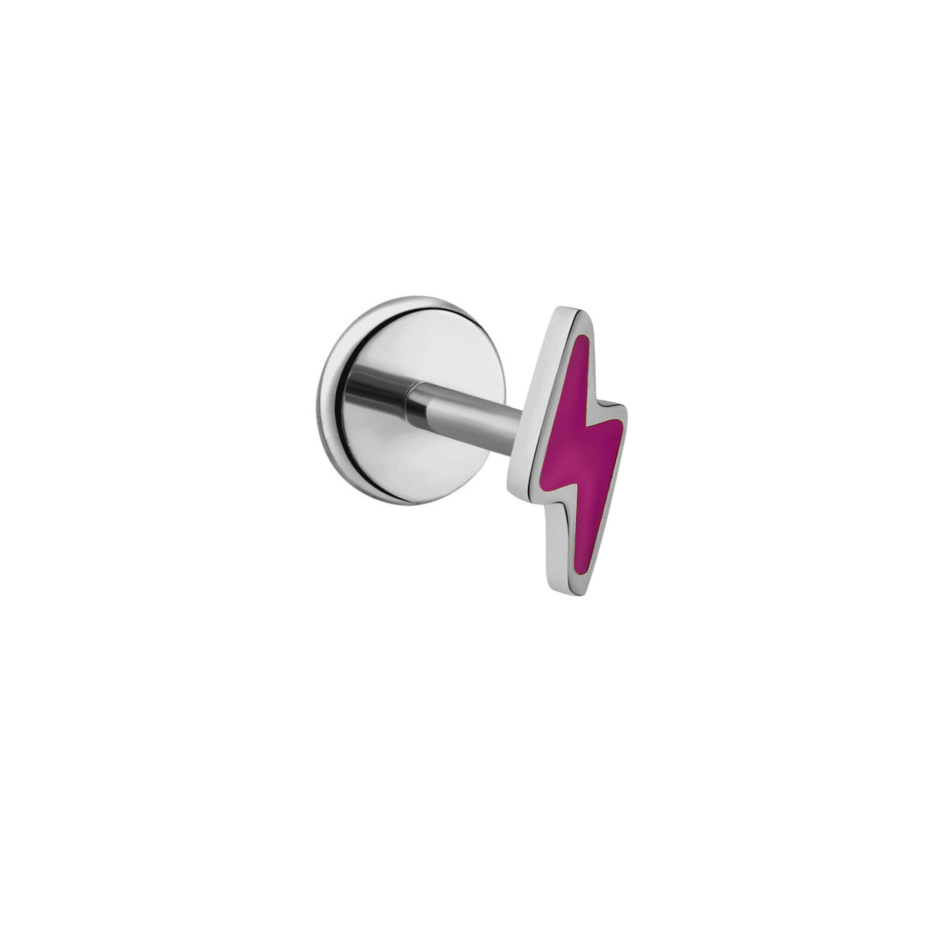 Bolt Flat Back Stud - Hot Pink