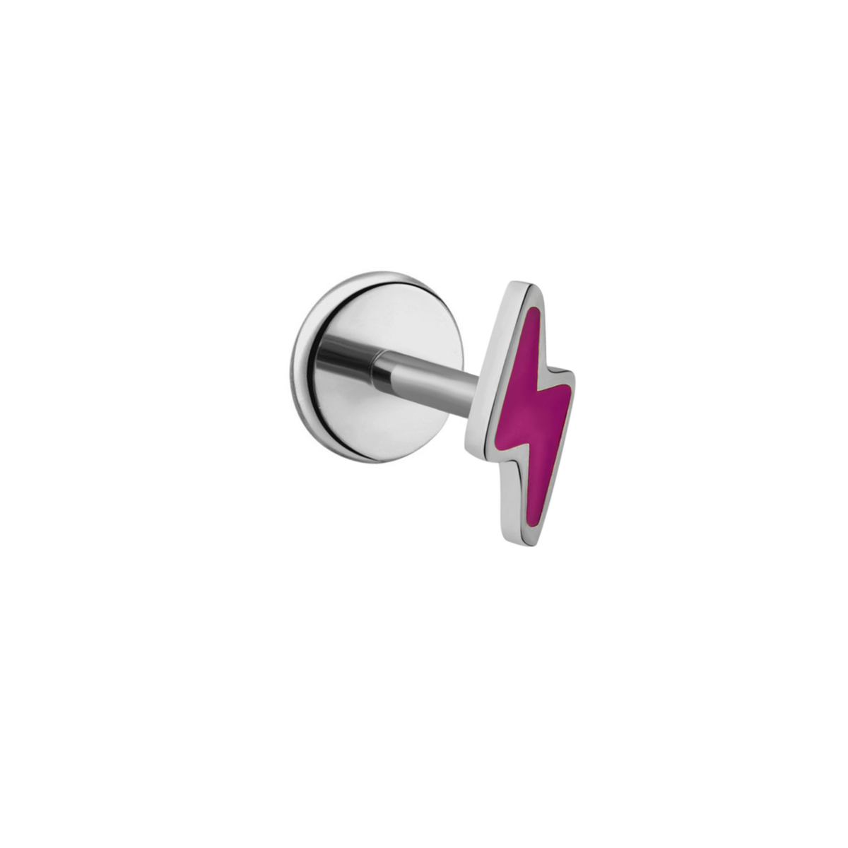 Bolt Flat Back Stud - Hot Pink