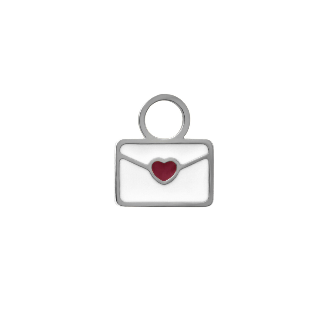 Love Letter Enamel Hoop Charm