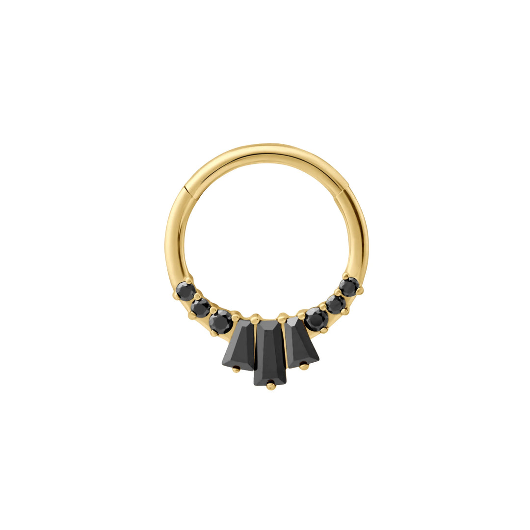 Deco Onyx Daith Hoop