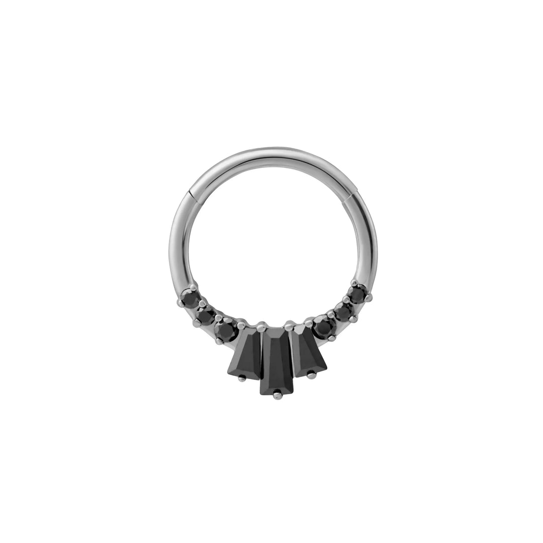 Deco Onyx Daith Hoop