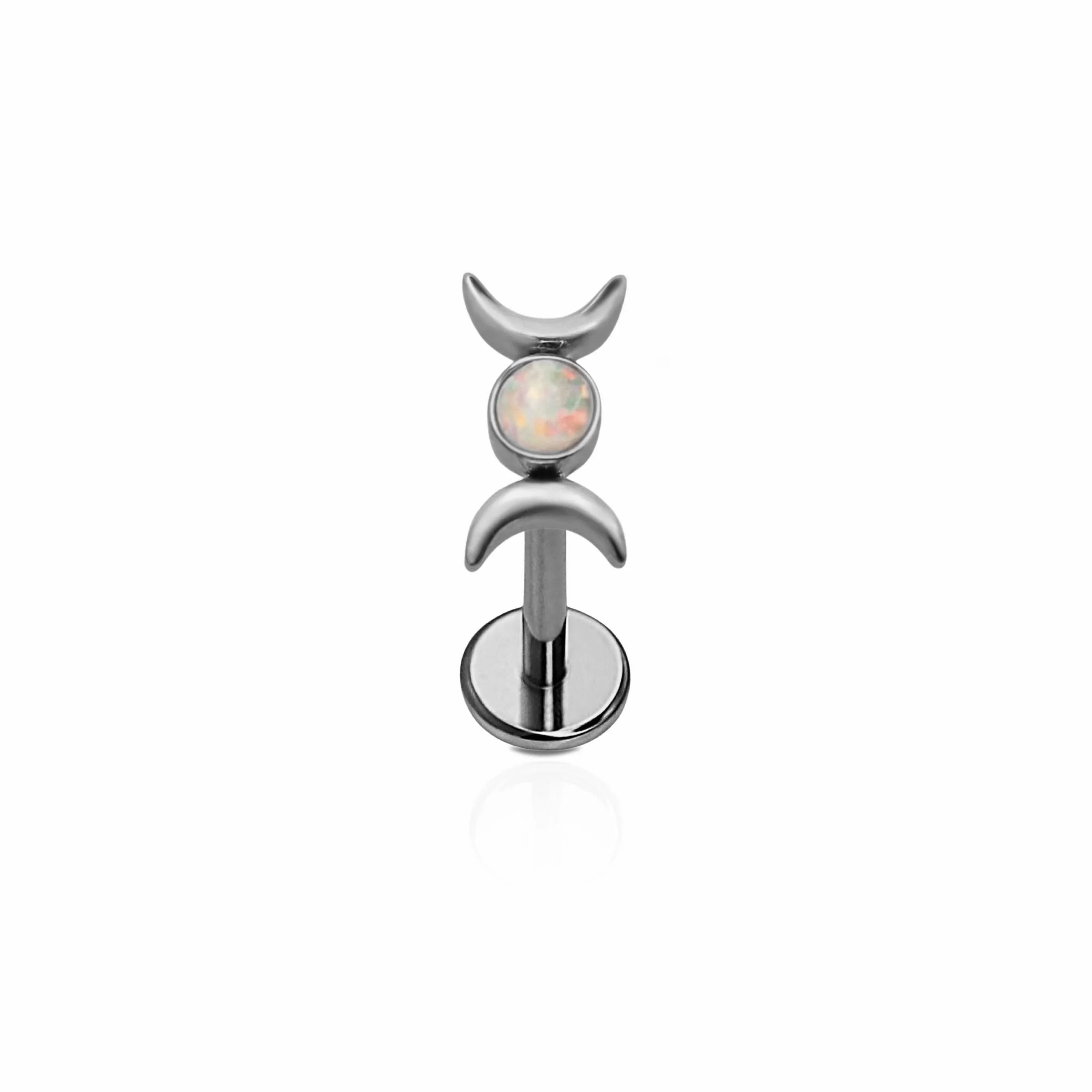 Mini Opal Lunar Phase Flat Back Stud