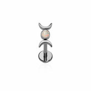 Mini Opal Lunar Phase Flat Back Stud