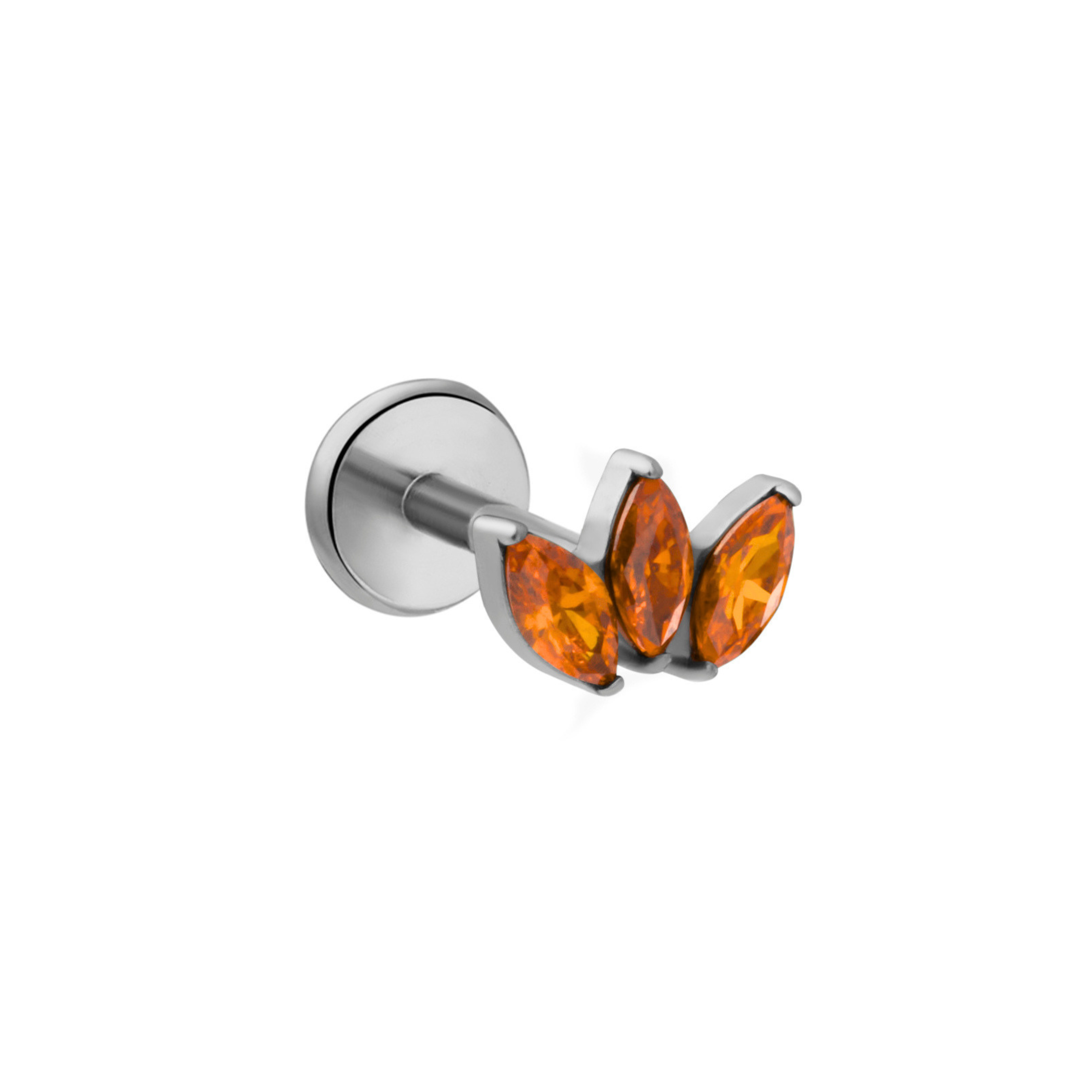 Marquise Trio Flat Back Stud - Mai Tai